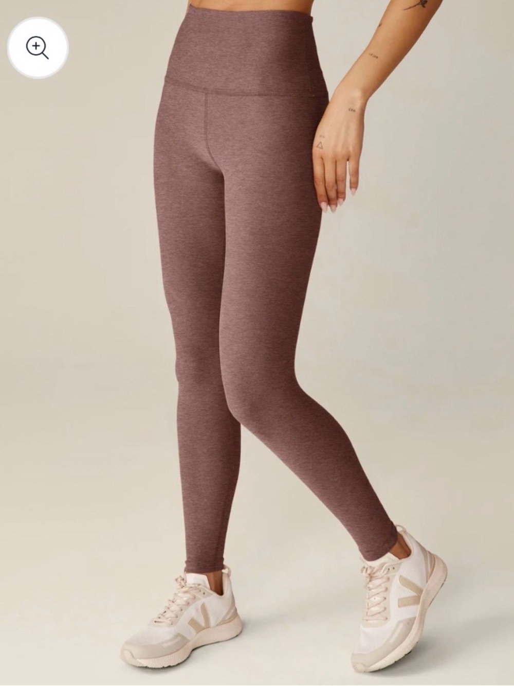 Beyond Yoga Spacedye Caught In The Midi High Waisted Legging Rose Brush Heather - Picture 3 of 9